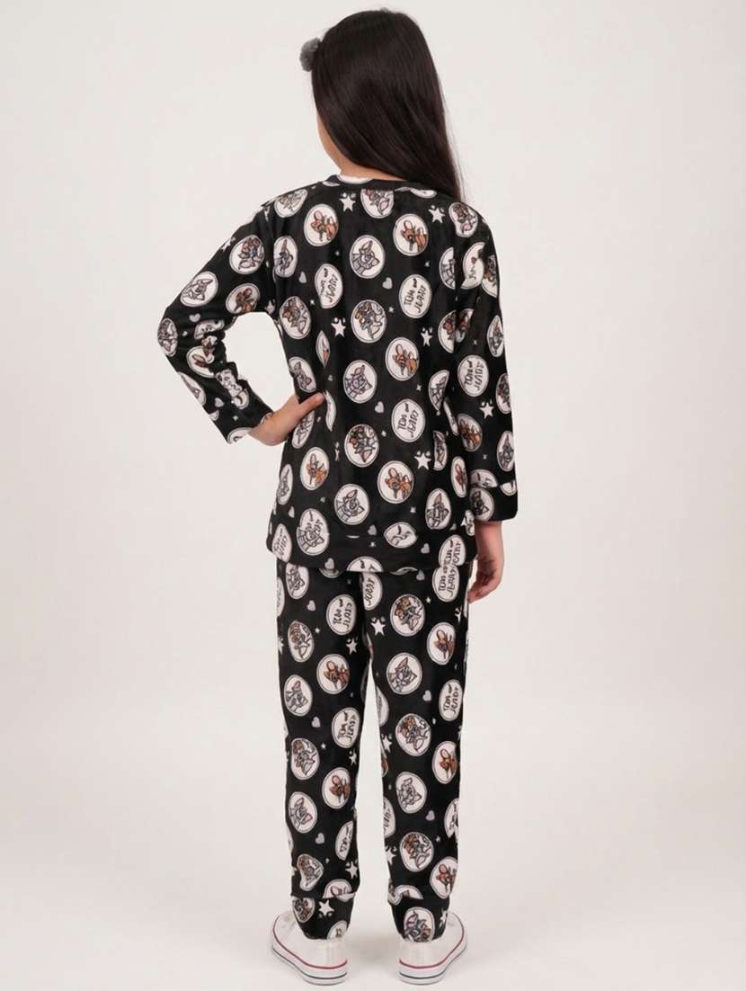 girls printed nightwear pyjama set - 22307556 -  Standard Image - 3