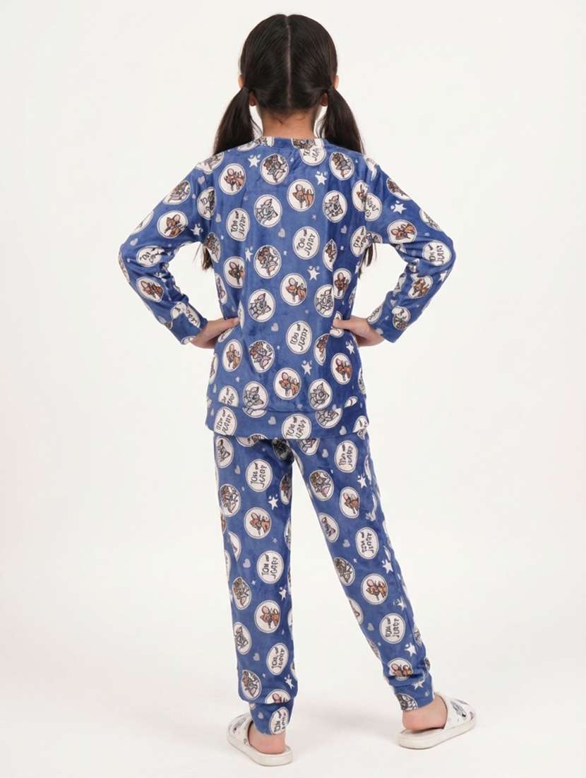 girls printed nightwear pyjama set - 22307557 -  Standard Image - 3