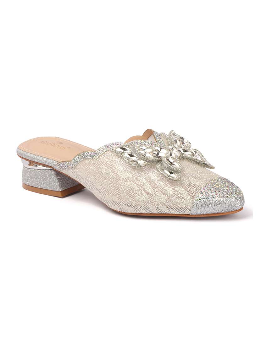 women embellished slip on mules - 22307567 -  Standard Image - 3