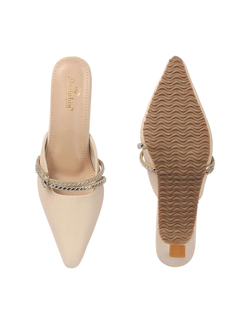 women embellished slip on mules - 22307576 -  Standard Image - 5