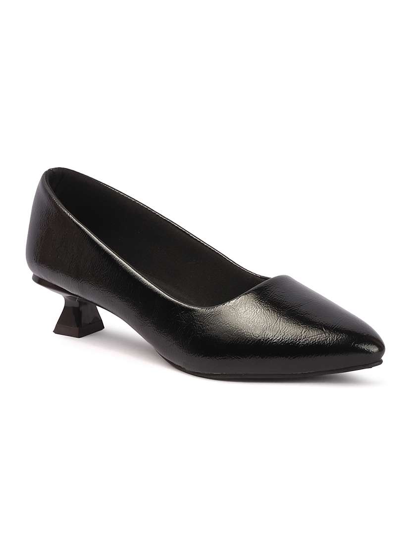 women black solid slip on pump - 22307584 -  Standard Image - 3