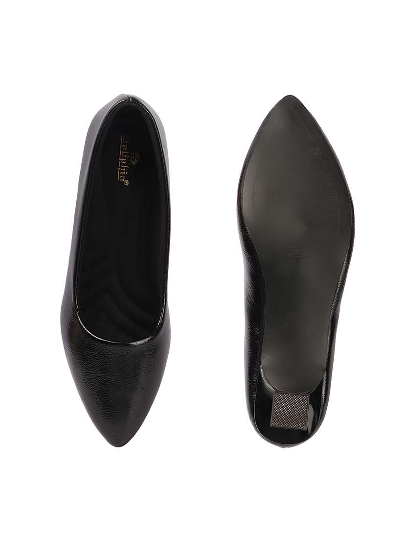 women black solid slip on pump - 22307584 -  Standard Image - 5