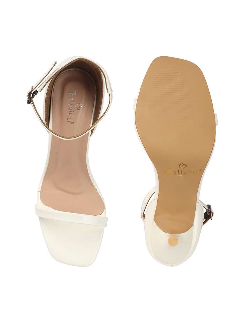 women solid ankle strap heels - 22307595 -  Standard Image - 5