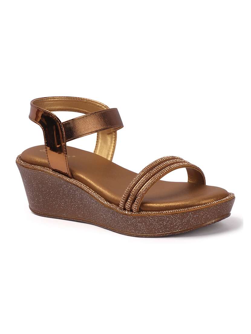 women embellished slip on platform wedge - 22307613 -  Standard Image - 3