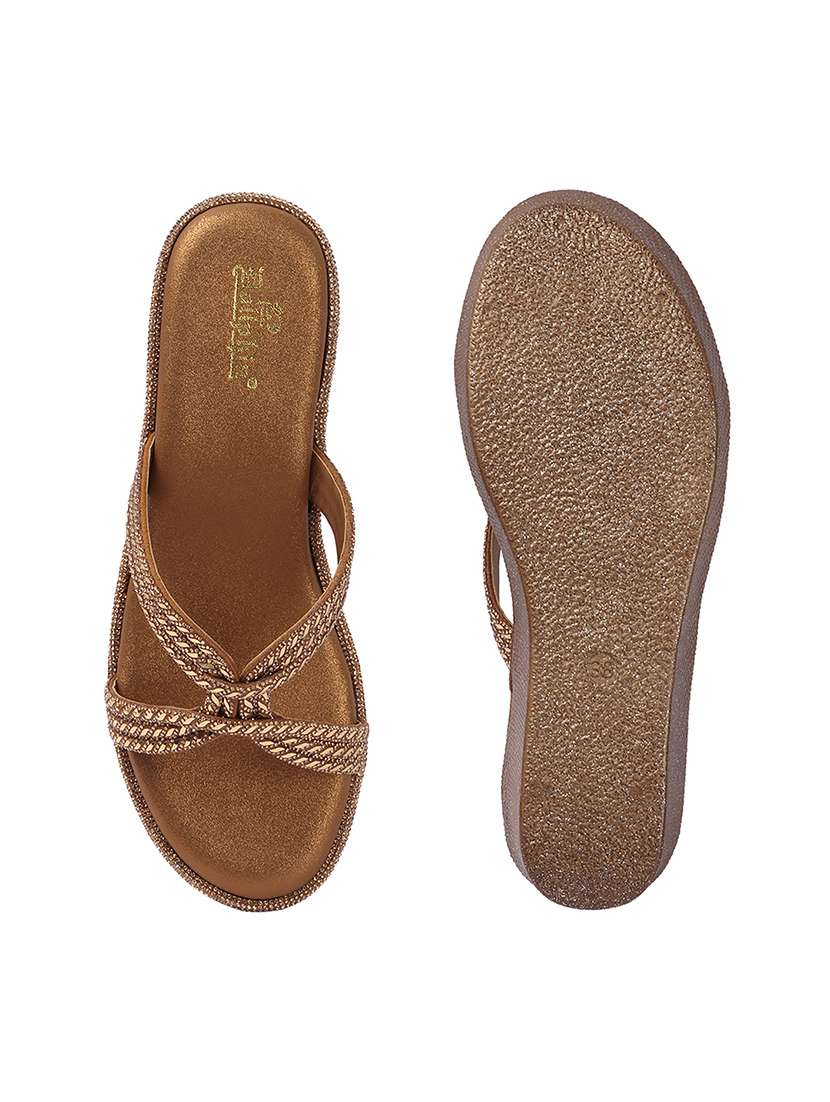 women embellished slip on platform wedge - 22307614 -  Standard Image - 5