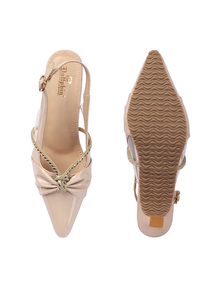 women embellished back strap sandal - 22307615 -  Standard Image - 5