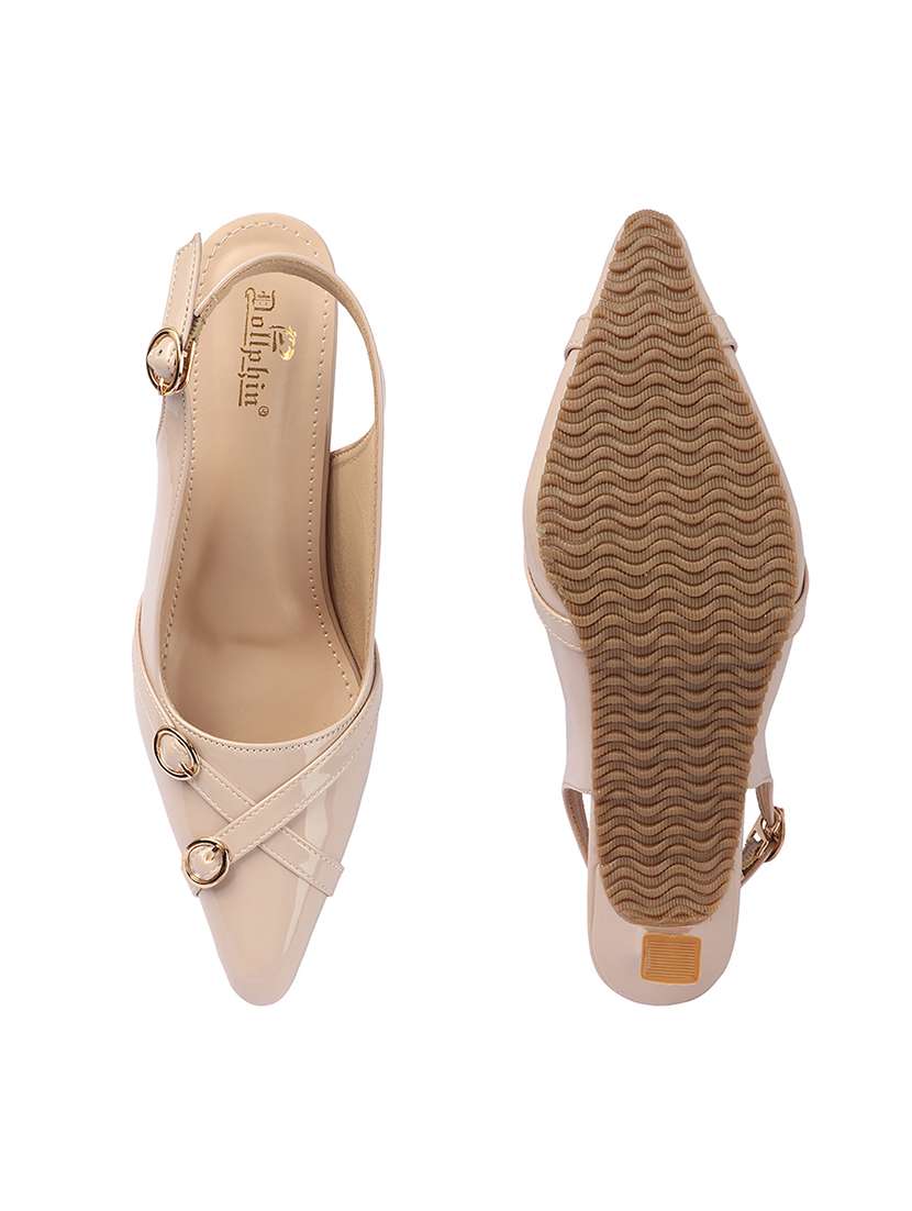 women solid back strap sandal - 22307616 -  Standard Image - 5