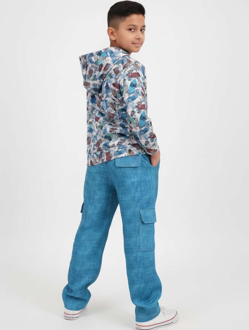 boys printed shirt and cargo co-ord set - 22307641 -  Standard Image - 3