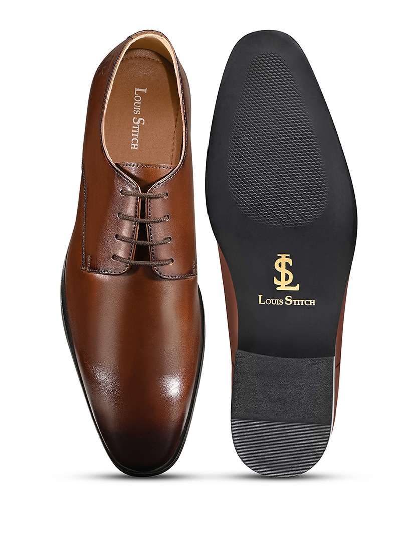 men brown lace-up derby - 22307665 -  Standard Image - 5