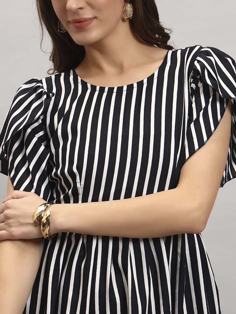 women striped tulip sleep tiered dress - 22309403 -  Standard Image - 3