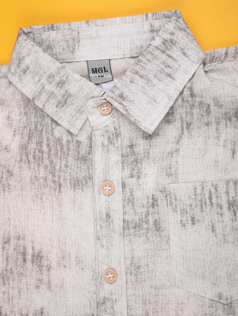 boys printed short sleeve collared shirt - 22309861 -  Standard Image - 3