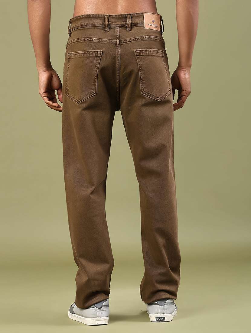 men plain mid rise full length jeans - 22309944 -  Standard Image - 3