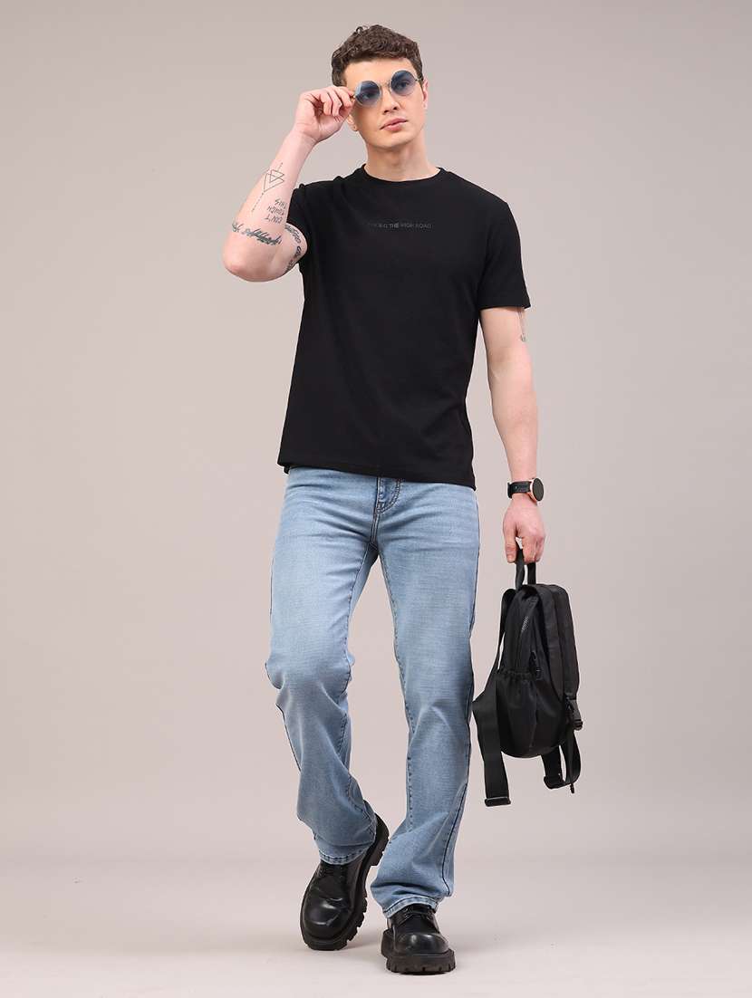 Men Washed Mid Rise Full Length Straight Jeans - 22309955 -  Standard Image - 5