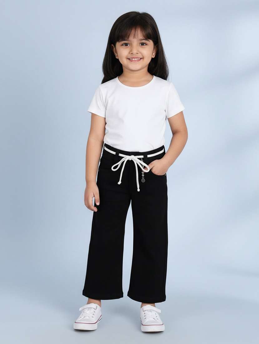 black poly cotton plain jean