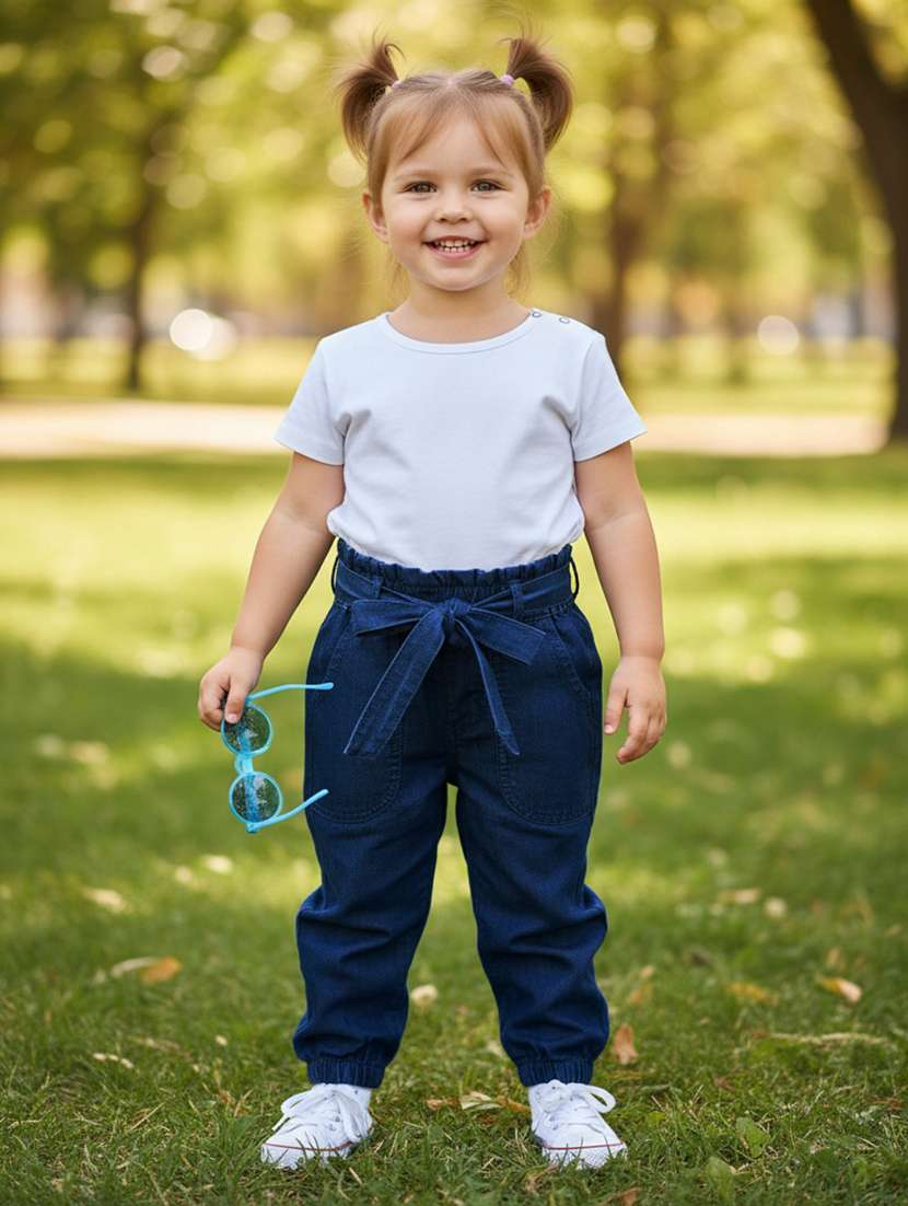 blue poly cotton plain jean