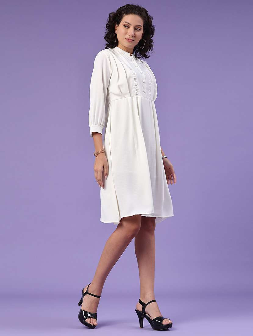 women solid long sleeve dress - 22310267 -  Standard Image - 3