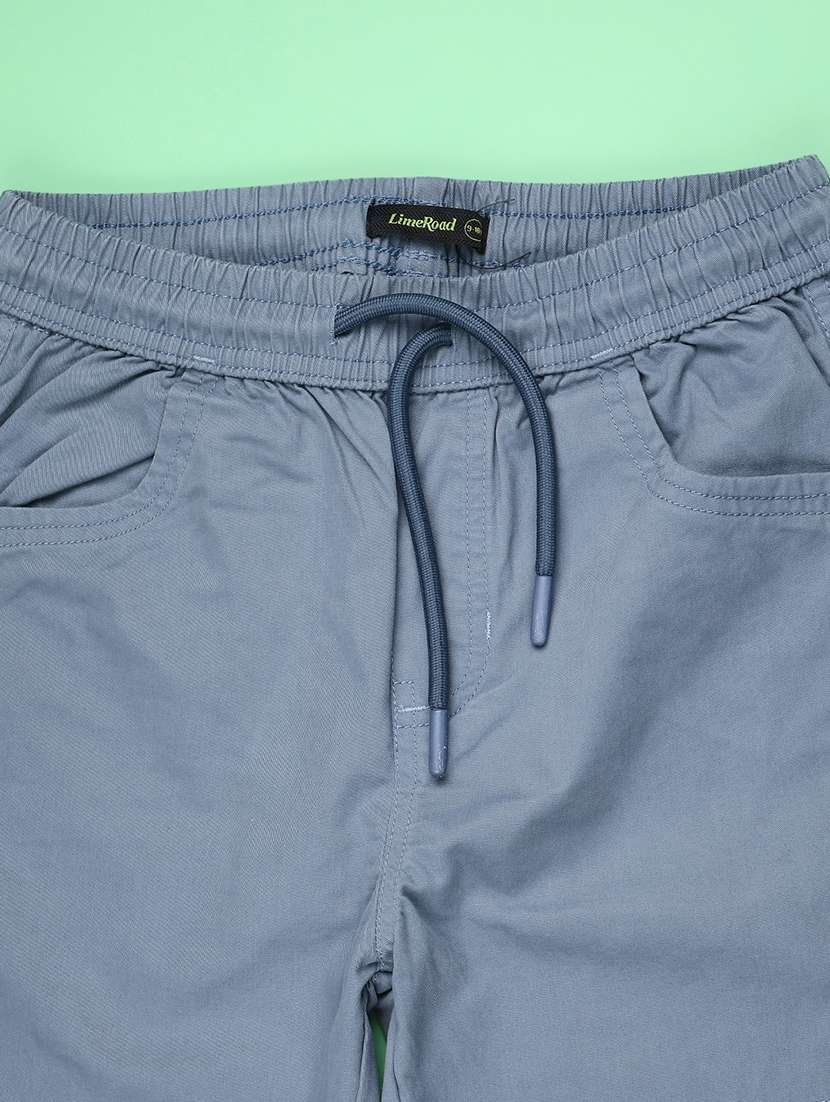 grey poly cotton plain jogger - 22310468 -  Standard Image - 3