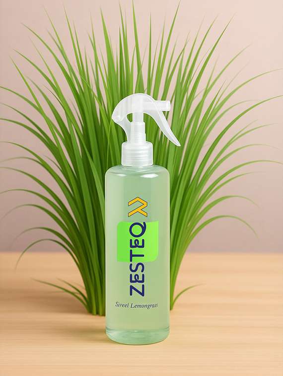 zesteq sweet lemongrass air freshener  for home, car, office, washrooms, made of premium natural oils (500 ml)