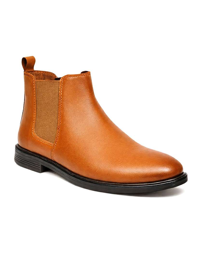 men brown slip on boot - 22310545 -  Standard Image - 3