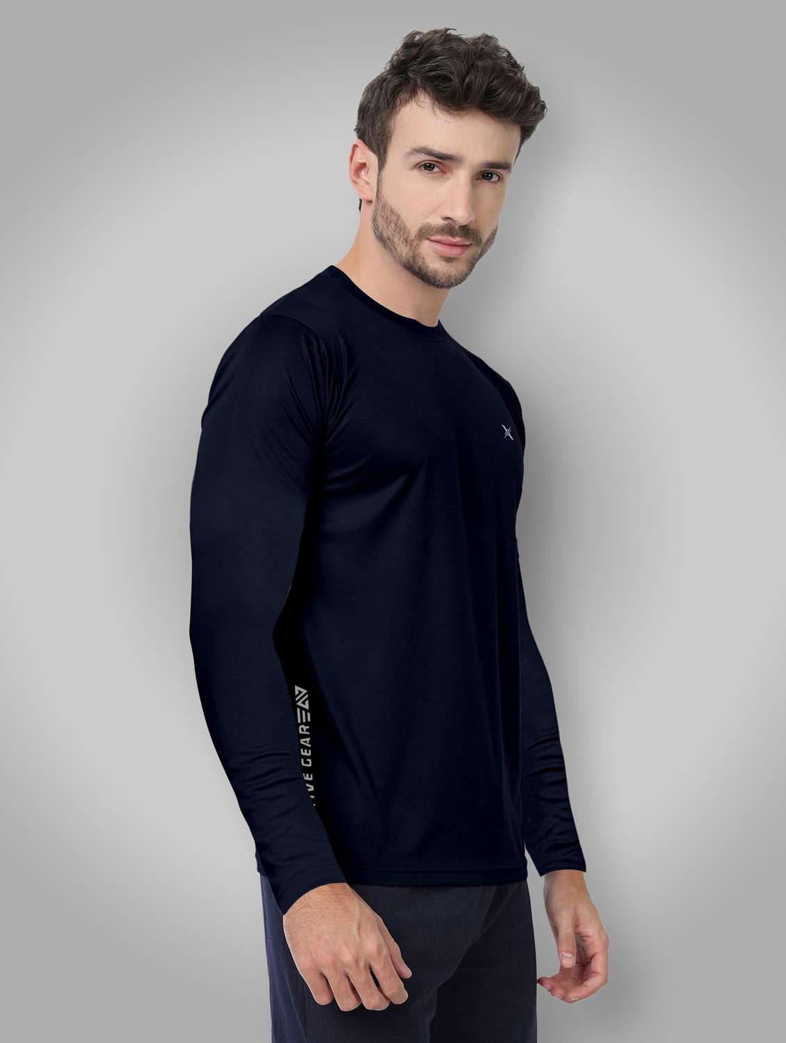 men pack of 4 solid long sleeve t-shirt - 22310708 -  Standard Image - 3