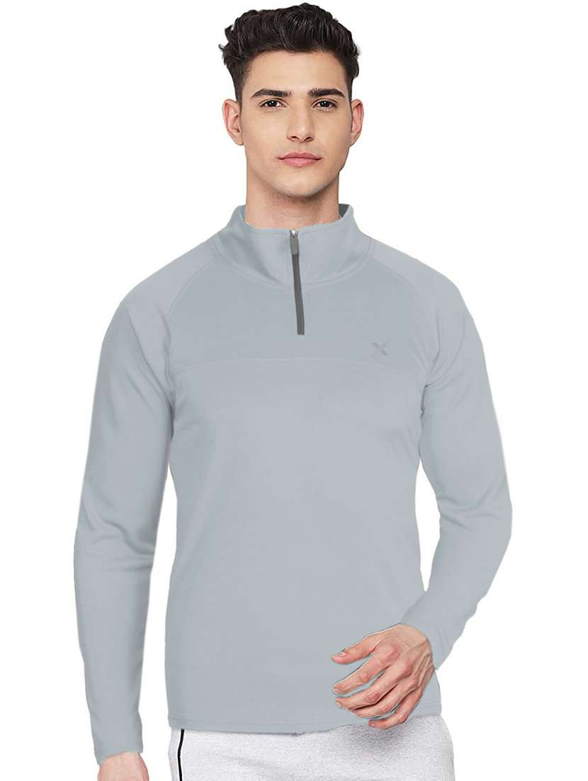 men solid long sleeve dry fit t-shirt