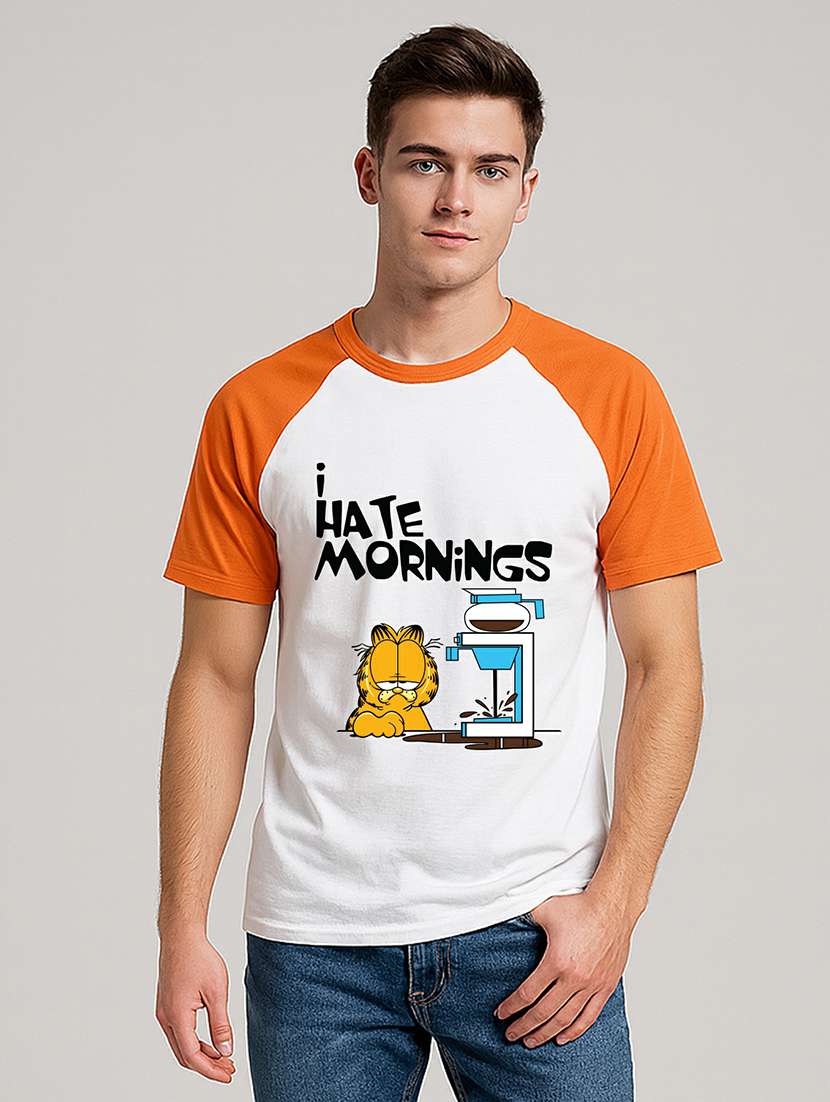 men color block raglan sleeve regular fit t-shirt