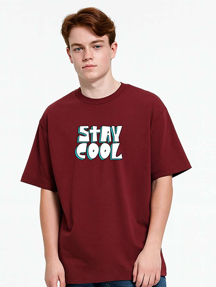 men printed short sleeve oversized t-shirt - 22310963 -  Standard Image - 3