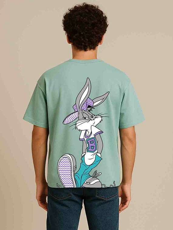 men printed short sleeve oversized t-shirt