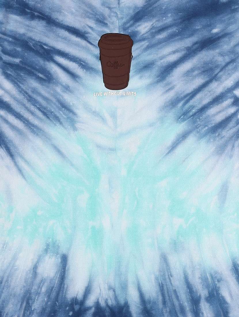 blue cotton front print tee - 22311733 -  Standard Image - 3