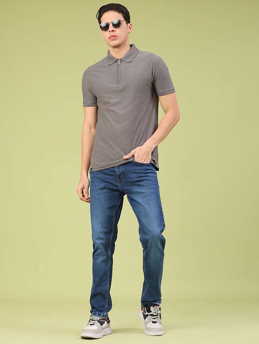 men self design short sleeve polo t-shirt - 22311874 -  Standard Image - 3
