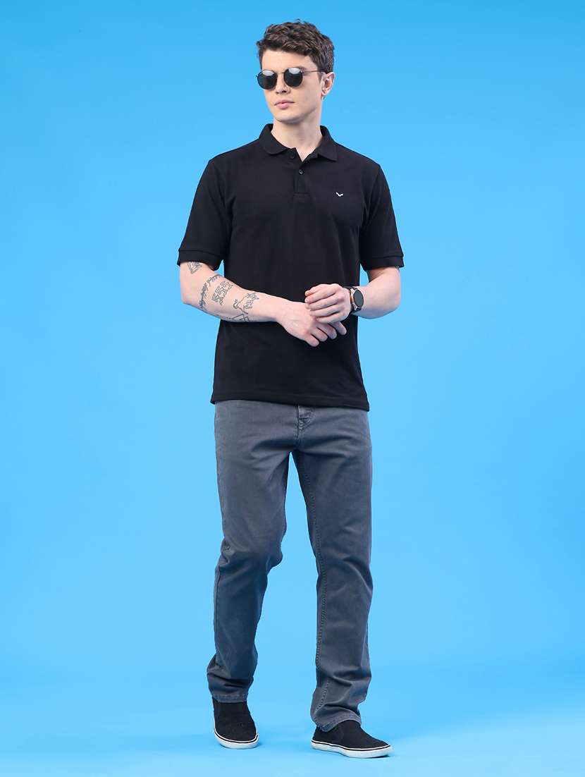 men plain mid rise full length jeans - 22311900 -  Standard Image - 5