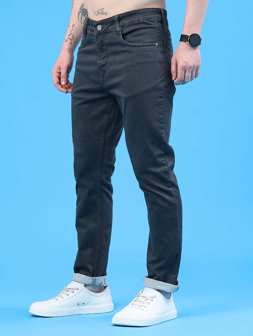 men plain mid rise full length jeans - 22311908 -  Standard Image - 3