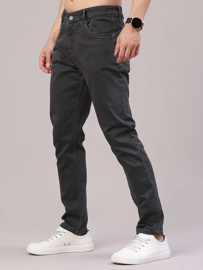 men plain mid rise full length jeans - 22311909 -  Standard Image - 3
