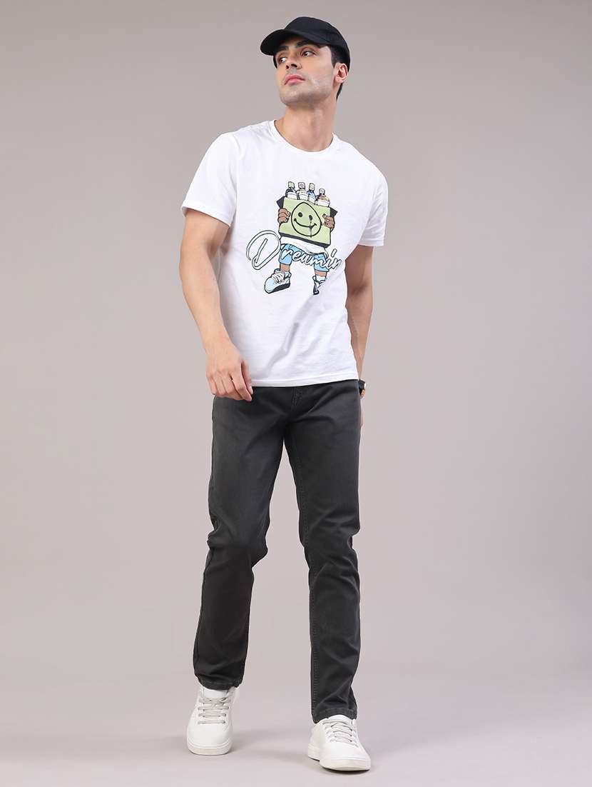 men plain mid rise full length jeans - 22311909 -  Standard Image - 5
