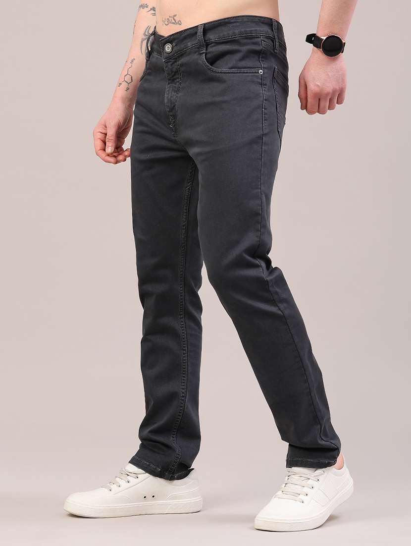 men plain mid rise full length jeans - 22311910 -  Standard Image - 3