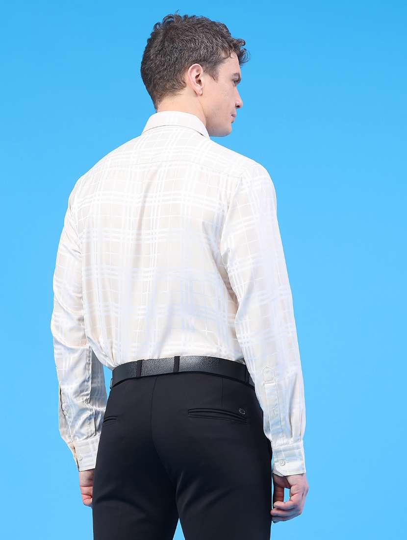 men checkered long sleeve regular fit formal shirt - 22312034 -  Standard Image - 3