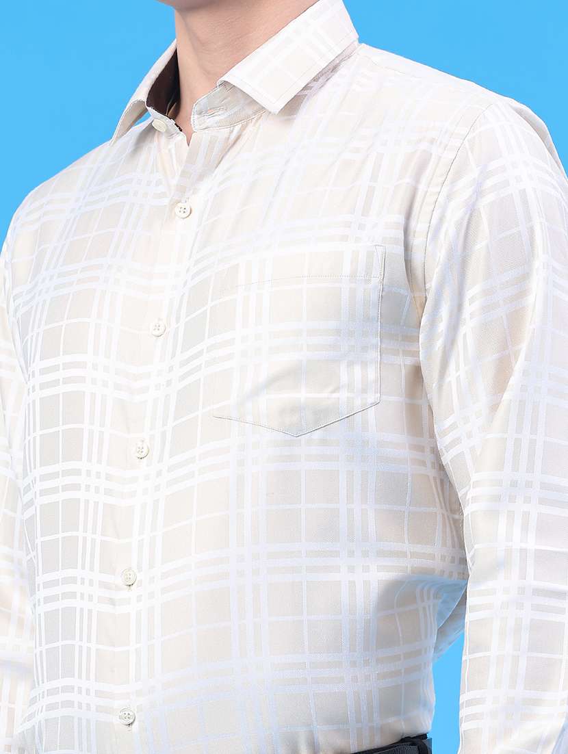 men checkered long sleeve regular fit formal shirt - 22312034 -  Standard Image - 5