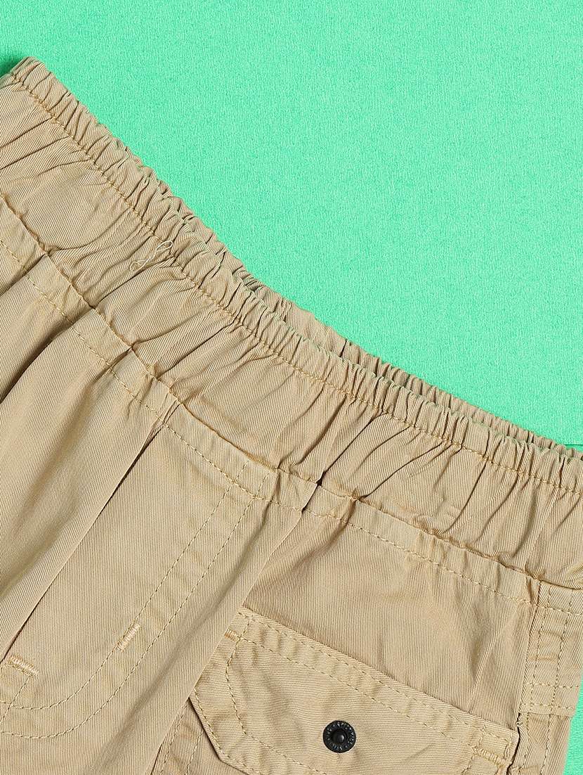 boys solid mid rise regular fit shorts - 22312072 -  Standard Image - 3