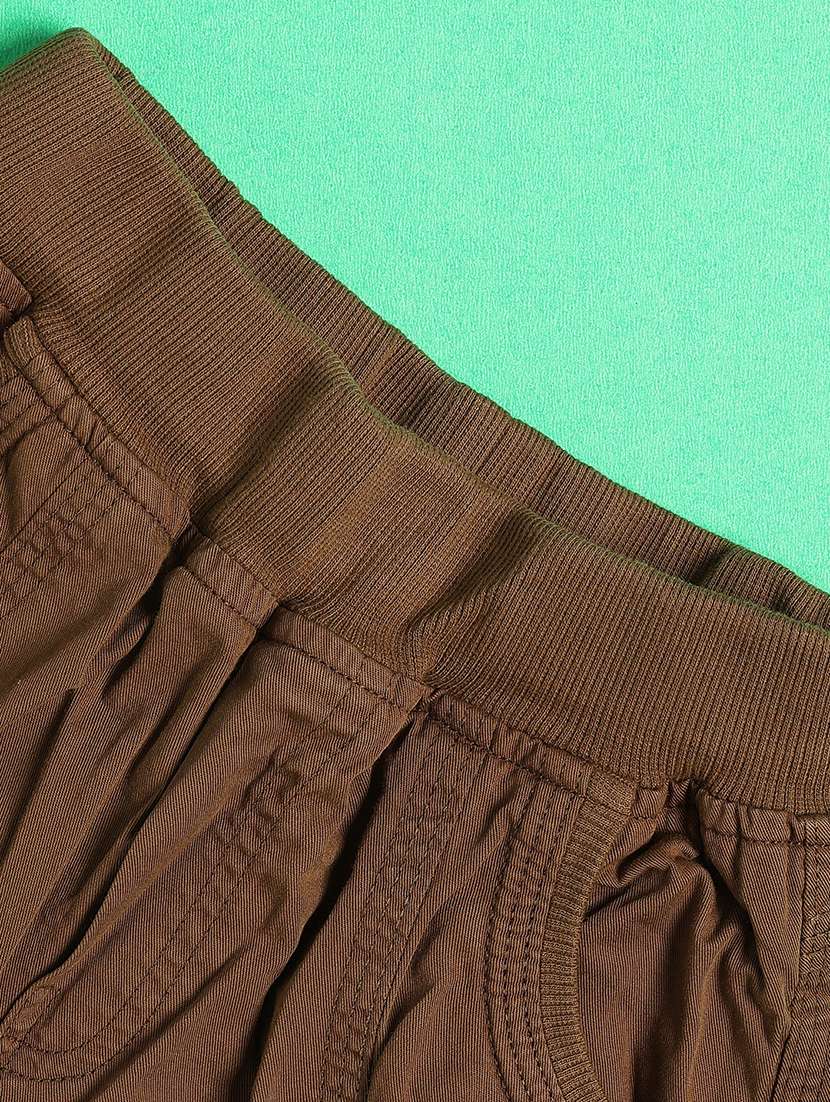 boys solid mid rise regular fit shorts - 22312077 -  Standard Image - 3