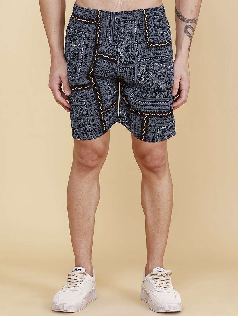 men printed short sleeves shirt and shorts co-ord set - 22312137 -  Standard Image - 3