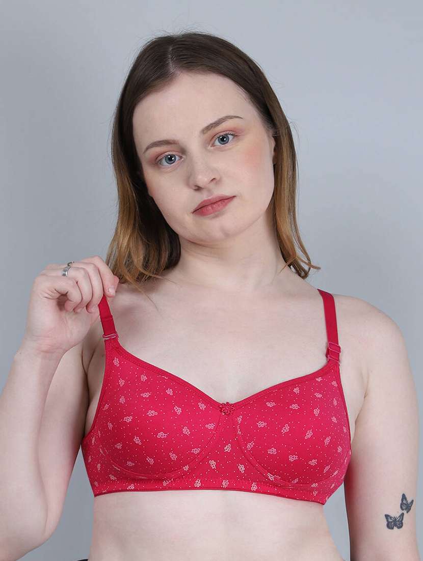 women printed lightly padded t-shirt bra