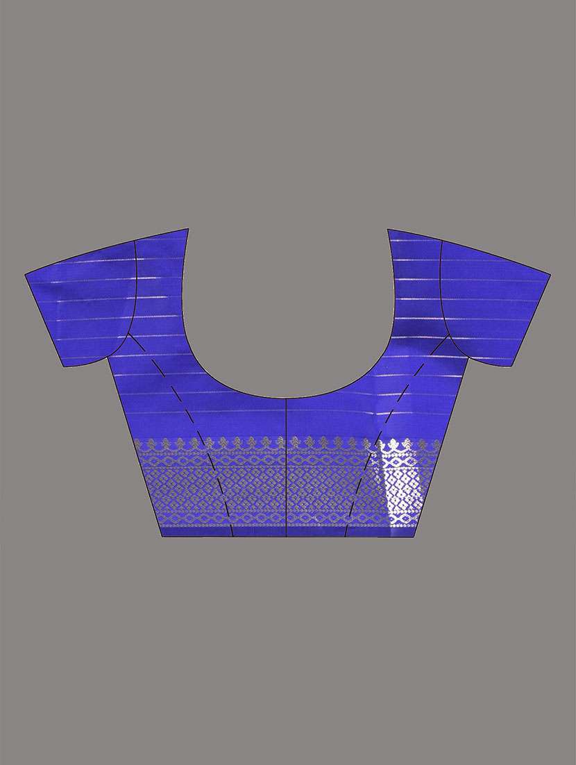 women checkered bordered saree with blouse - 22312707 -  Standard Image - 5