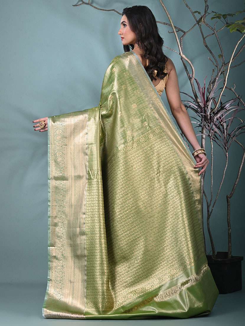 women self design kanjivaram saree with blouse - 22312764 -  Standard Image - 3