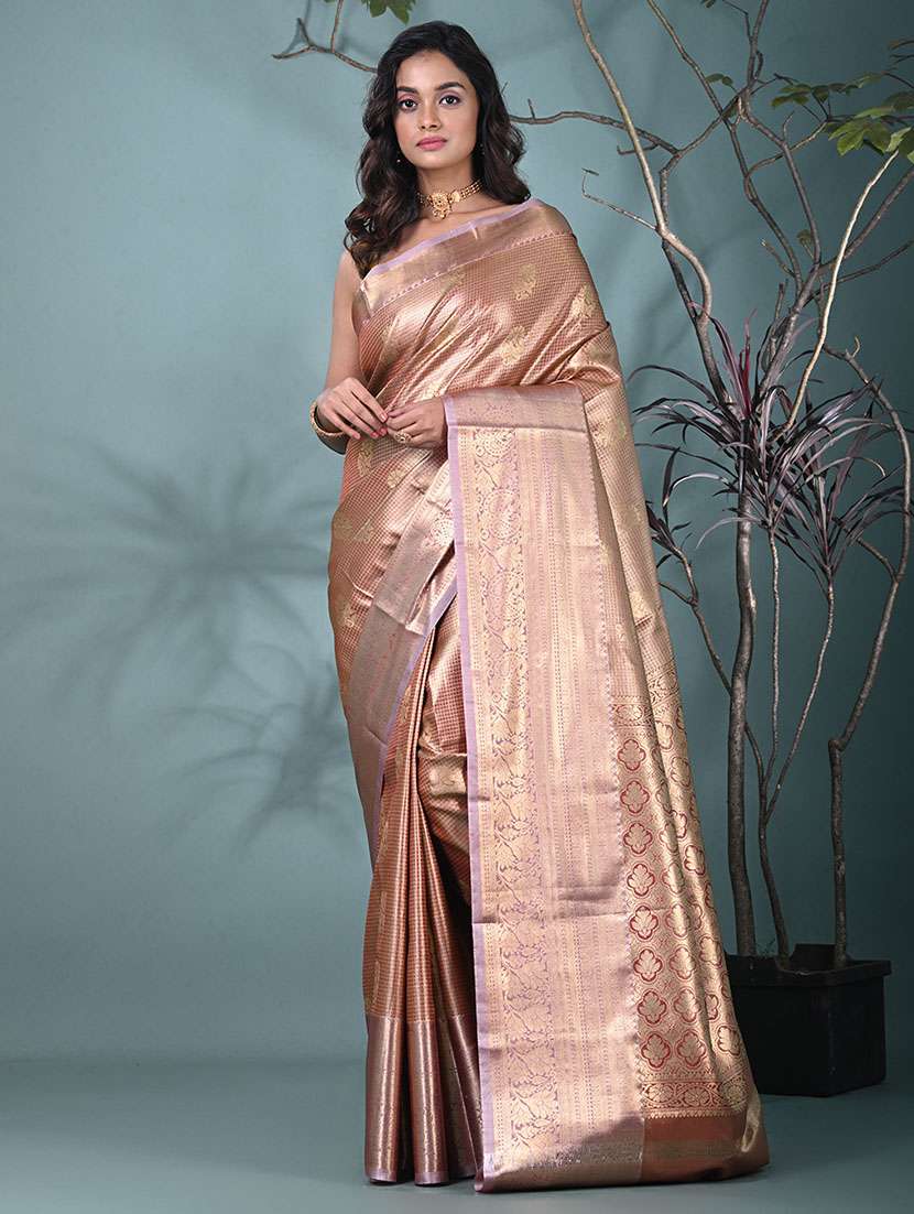 women self design kanjivaram saree with blouse