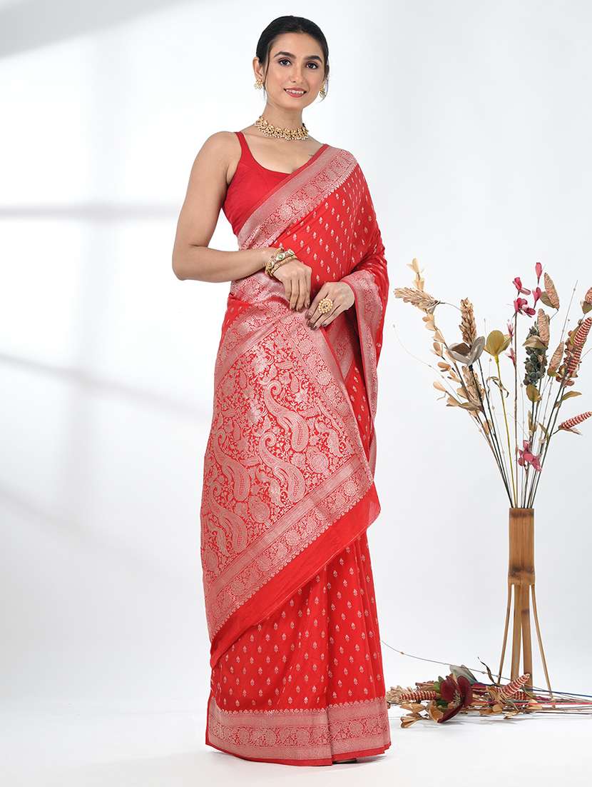 women self design bordered saree with blouse - 22312776 -  Standard Image - 3