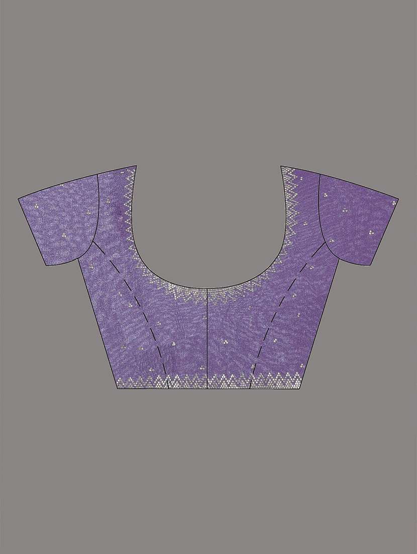 women solid with embellished bordered saree with blouse - 22312777 -  Standard Image - 5