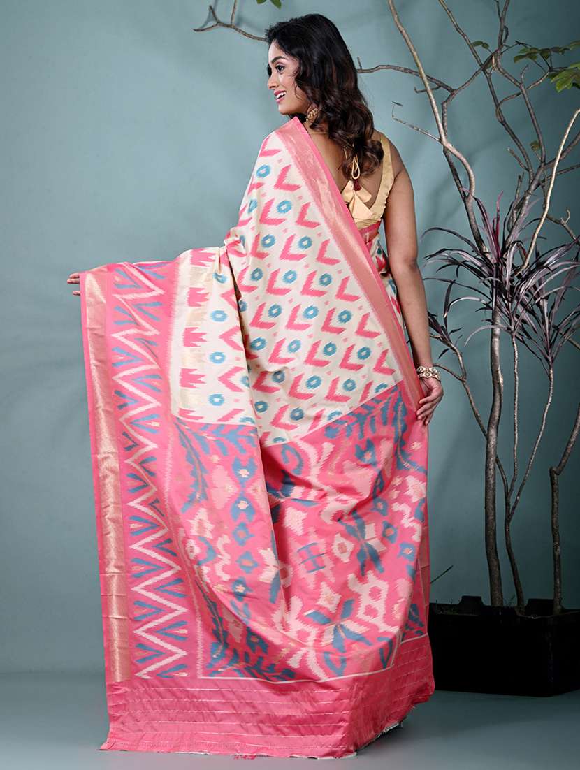 women ikat pochampalli saree with blouse - 22312803 -  Standard Image - 3