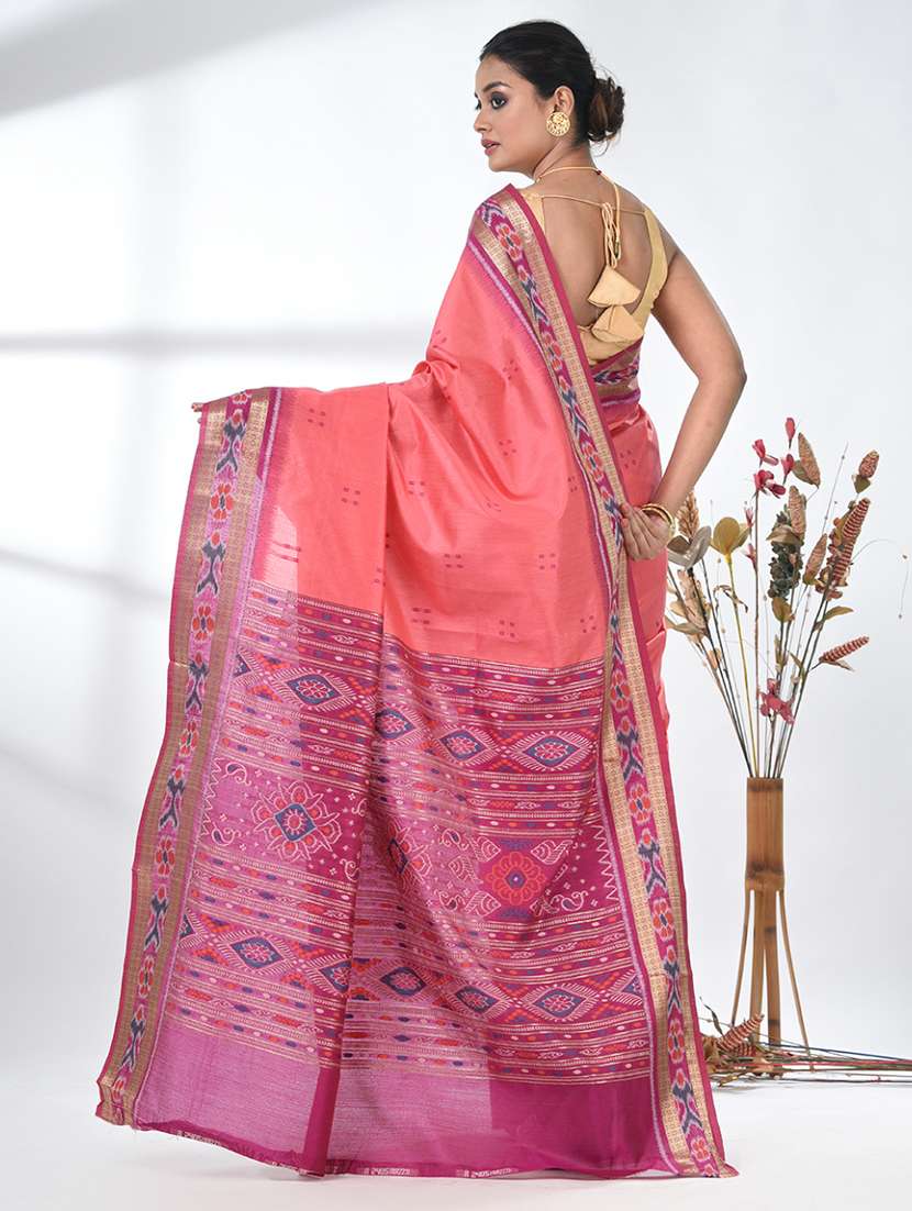 women self design tussar saree with blouse - 22312806 -  Standard Image - 3