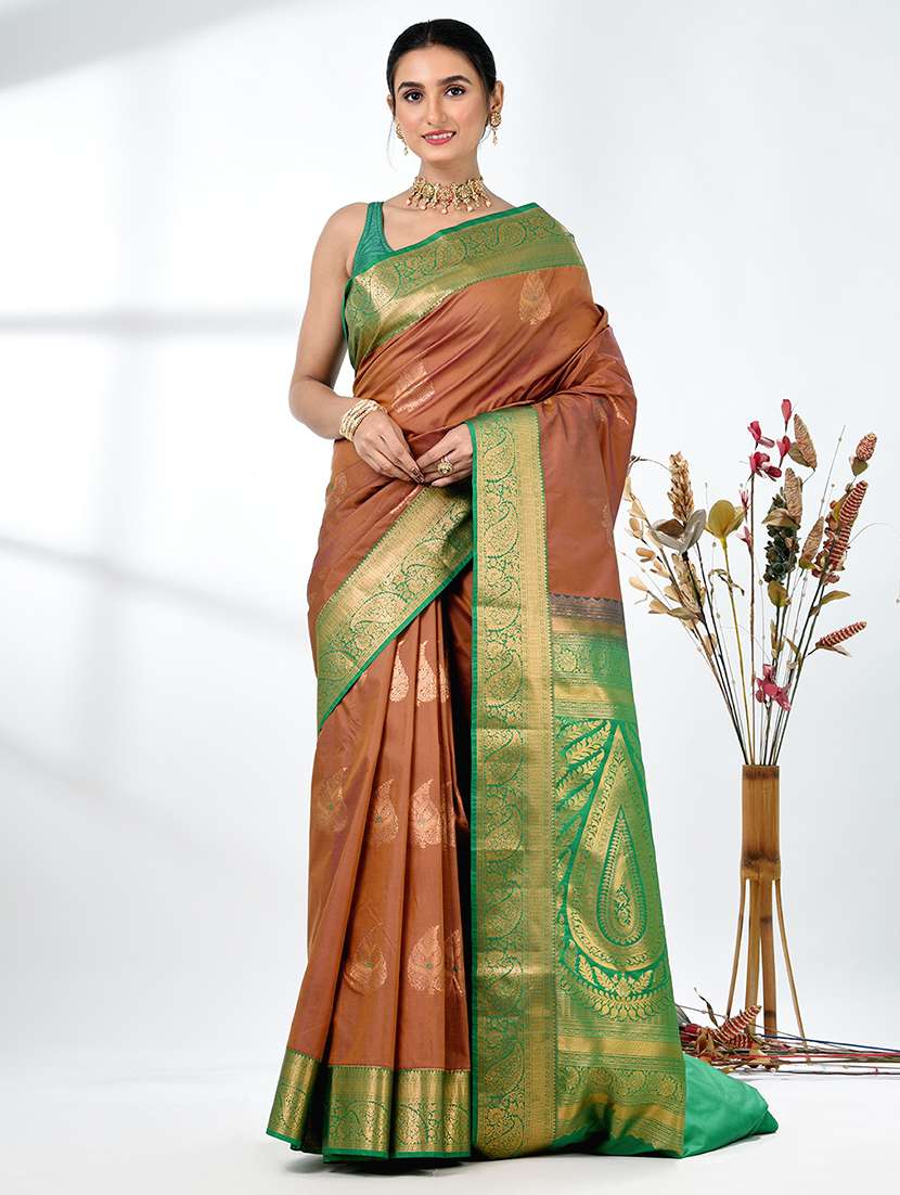 women self design southern silk saree with blouse