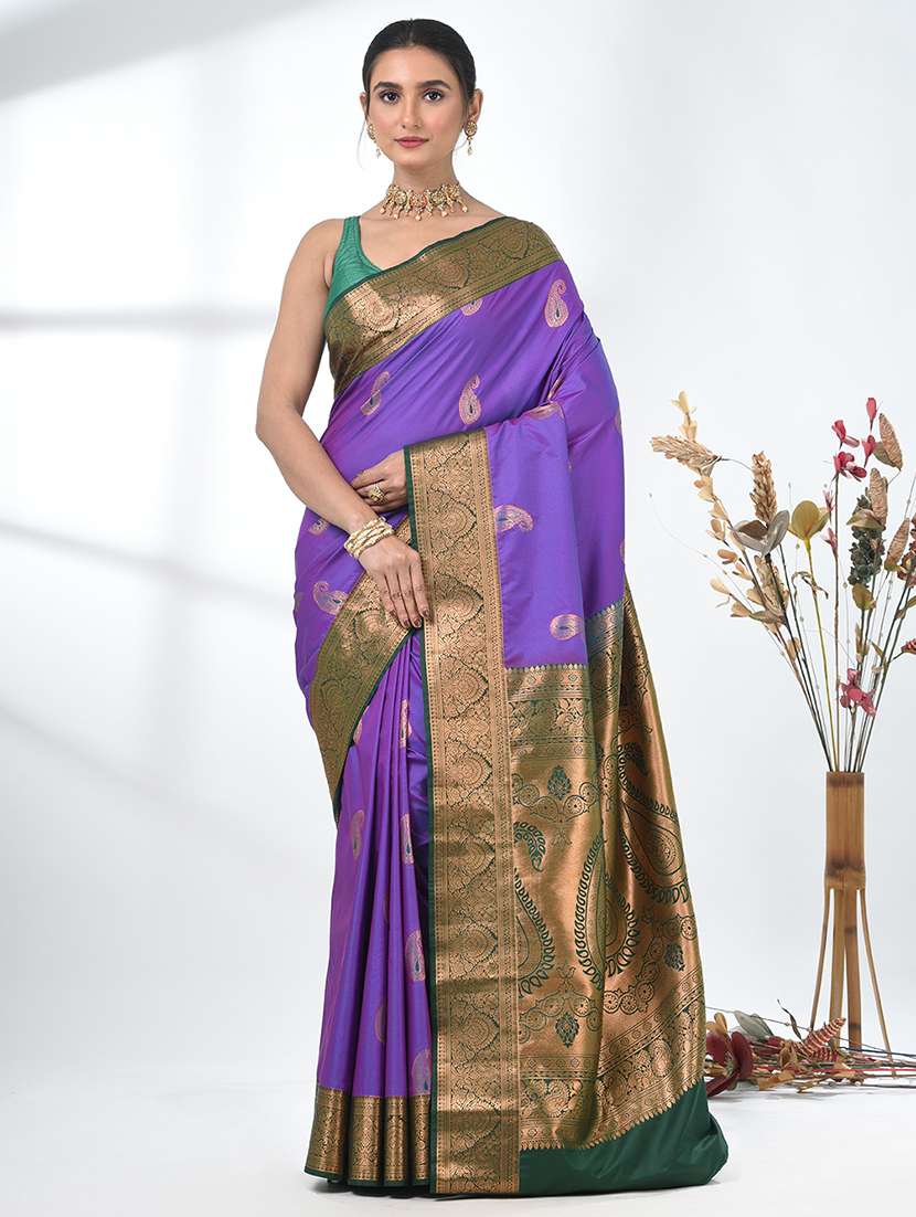 women self design southern silk saree with blouse